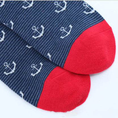 Lustige Crew-Socken mit Rudermuster (5 Paar)