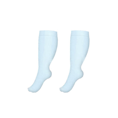 Kompressionsstrümpfe in Übergröße, einfarbig (3 Paar) - Hellblau - 4XL - image 2