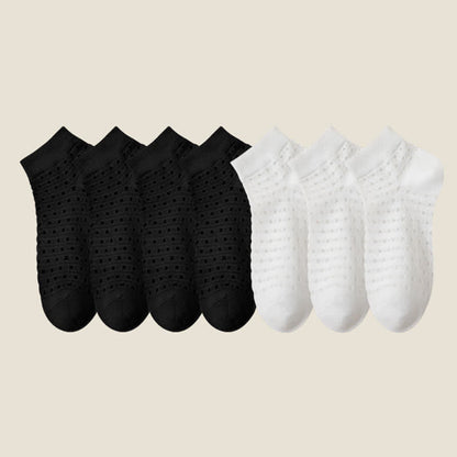 Knöchelsocken aus hohlem Netzgewebe (7 Paar) - Schwarz*4+Weiß*3 - EU38-44 (US5-11) - image 12