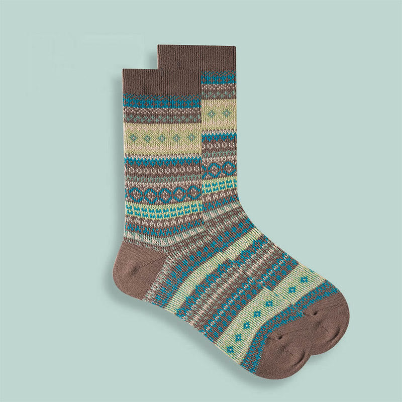 Retro-Socken aus weicher Baumwolle (10 Paar) - Kaffee - EU37-43 (US4-9) - image 6
