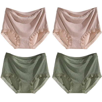 Nahtlose Slips mit hoher Taille in Übergröße (4 Paar)