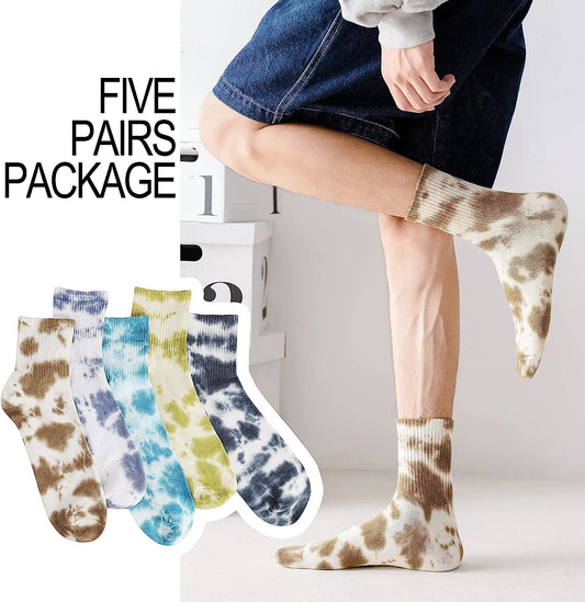 Batik-Viertel-Socken in Übergröße (5 Paar)