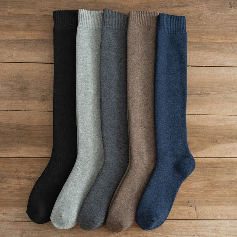 Verdickte Thermo-Kniestrümpfe (5 Paar) - Mehrfarbig - EU39-45 (US6-11) - image 11
