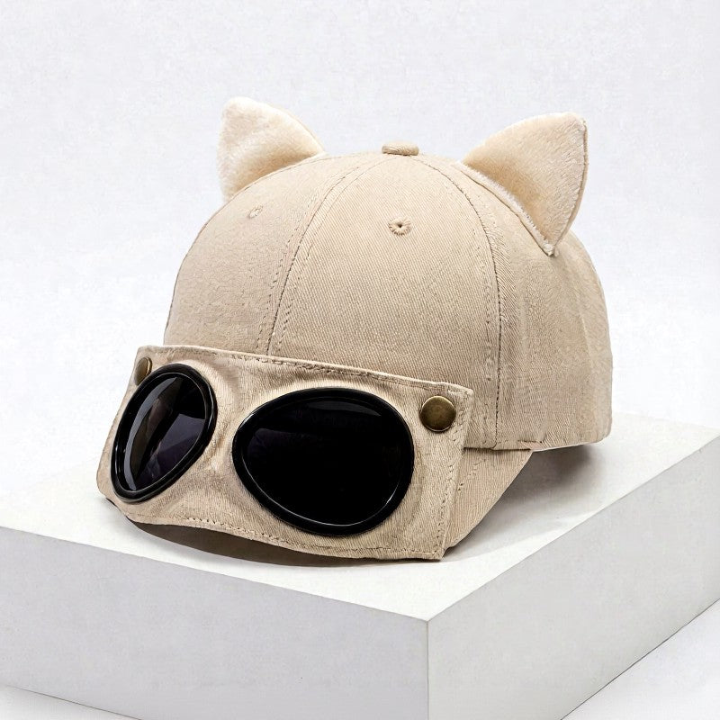 Brillen-Akzent-Katzenohren-Hut - Beige - Einheitsgröße - image 7