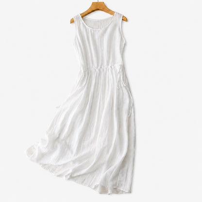 Ramie Lyocell Midikleid mit Kordelzug - image 19