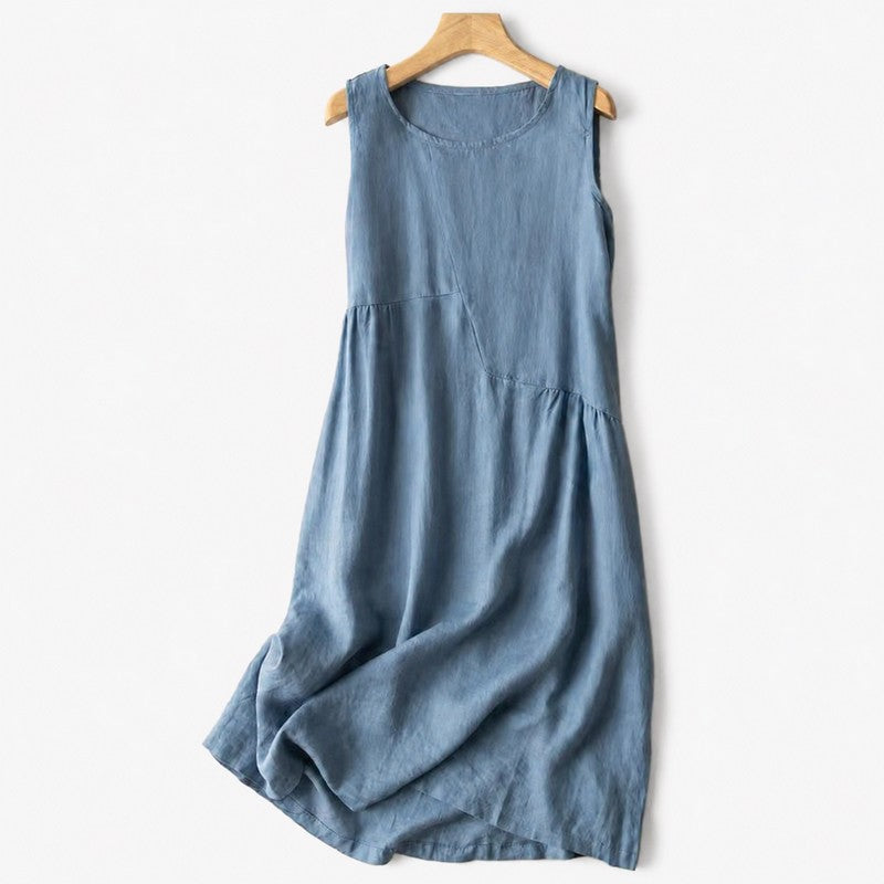 Midikleid aus Baumwollleinen mit Taschen - image 9