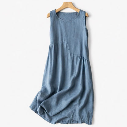 Midikleid aus Baumwollleinen mit Taschen - image 9