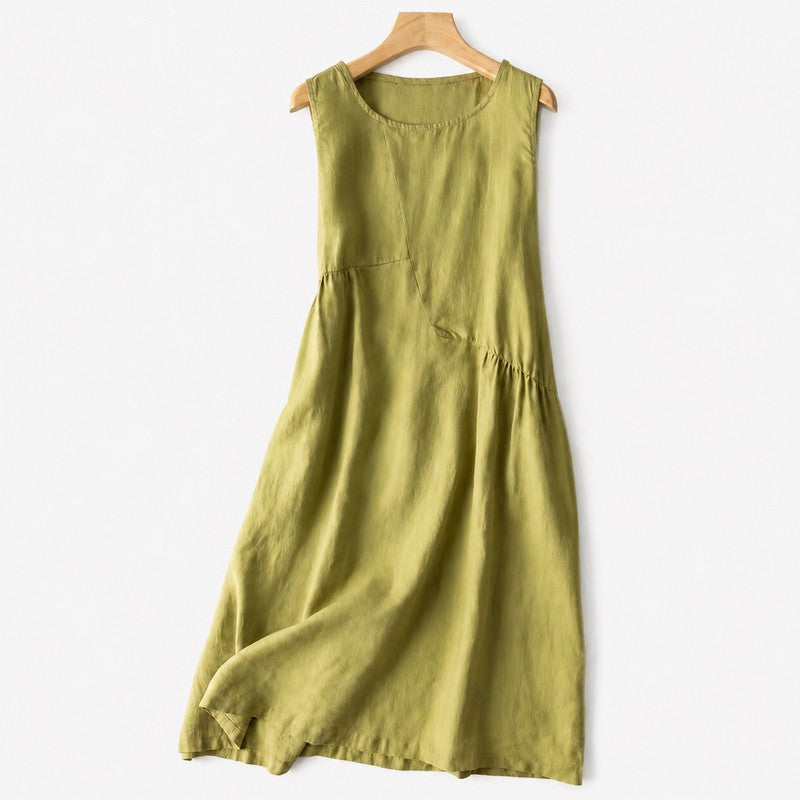 Midikleid aus Baumwollleinen mit Taschen - image 8