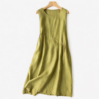 Midikleid aus Baumwollleinen mit Taschen - image 8