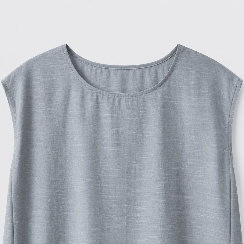 Midikleid aus strukturiertem Baumwollmischgewebe - image 5