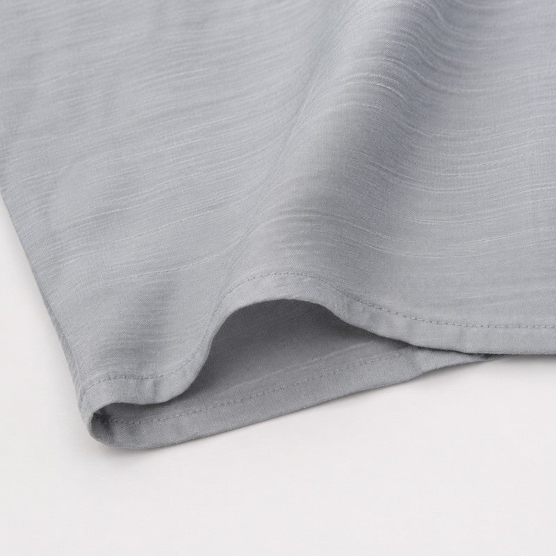 Midikleid aus strukturiertem Baumwollmischgewebe - image 2