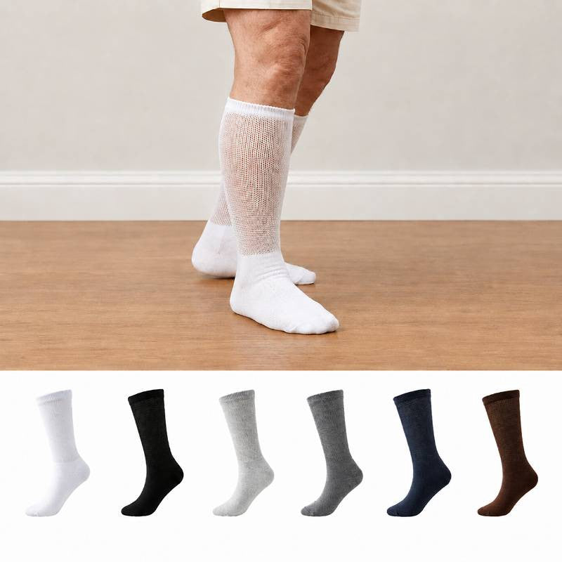 Atmungsaktive, gerippte Socken (3 Paar) - Dunkelblau + Dunkelgrau + Braun - EU37-44 (US4-10) - image 0