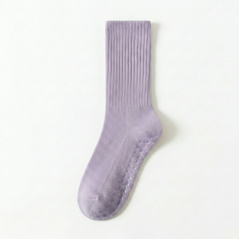 Weiche, gerippte Yoga-Socken aus Baumwollmischgewebe (4 Paar) - Lila - EU35-40 (US2-7) - image 9
