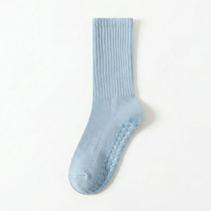 Weiche, gerippte Yoga-Socken aus Baumwollmischgewebe (4 Paar) - Blau - EU35-40 (US2-7) - image 8