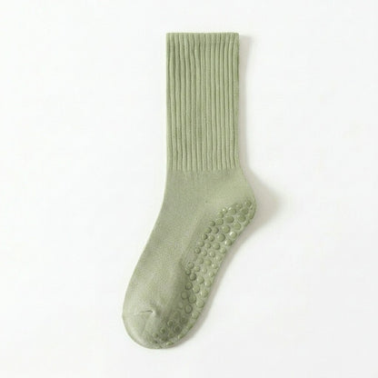 Weiche, gerippte Yoga-Socken aus Baumwollmischgewebe (4 Paar) - Grün - EU35-40 (US2-7) - image 7