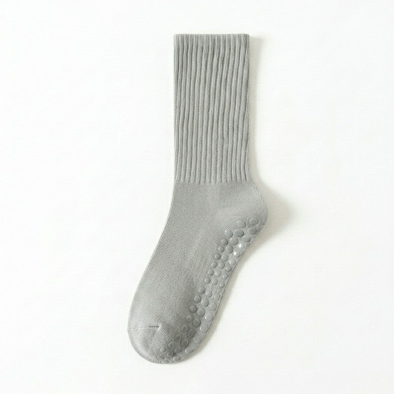 Weiche, gerippte Yoga-Socken aus Baumwollmischgewebe (4 Paar) - Hellgrau - EU35-40 (US2-7) - image 11
