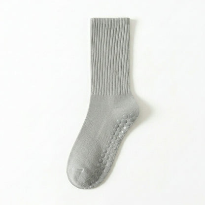 Weiche, gerippte Yoga-Socken aus Baumwollmischgewebe (4 Paar) - Hellgrau - EU35-40 (US2-7) - image 11