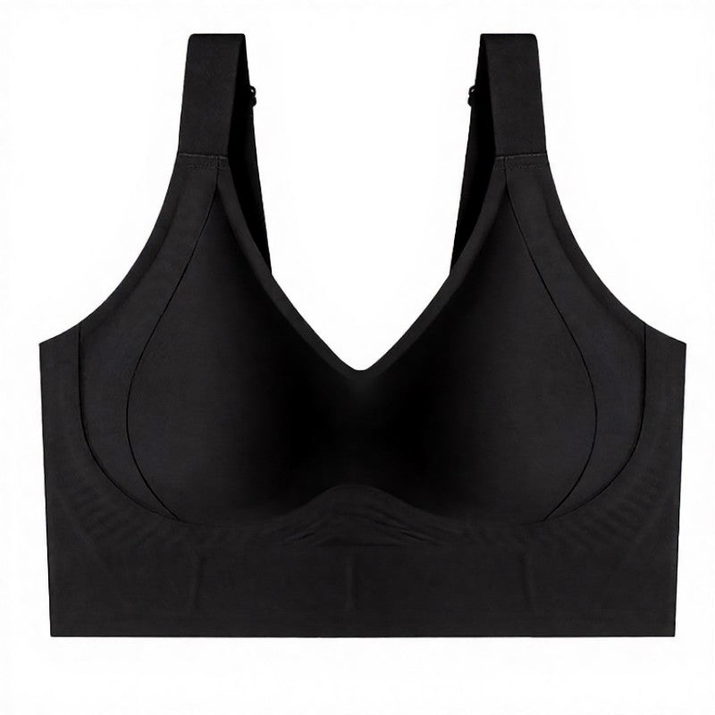 Langer, formender, kabelloser BH mit 7-reihigem, verstellbarem Hakenverschluss - Schwarz - 6XL - image 17