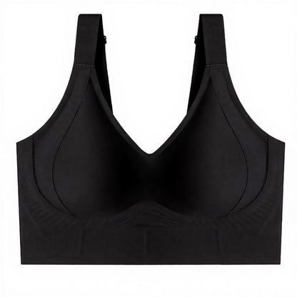 Langer, formender, kabelloser BH mit 7-reihigem, verstellbarem Hakenverschluss - Schwarz - 6XL - image 17
