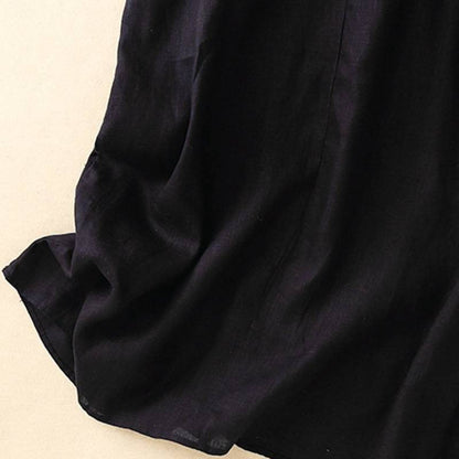Lässiges ärmelloses Baumwoll-Midikleid - image 17