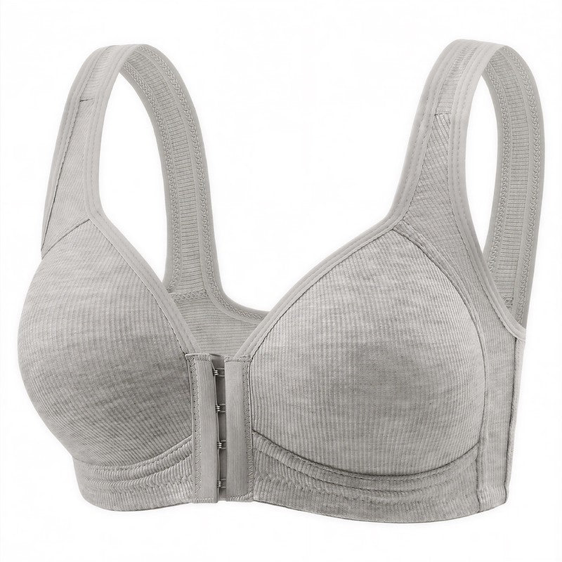 Kabelloser BH mit Frontverschluss für optimalen Halt im Alltag - Dunkelgrau - 2XL - image 11