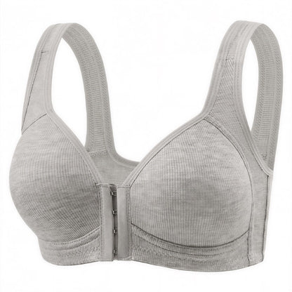 Kabelloser BH mit Frontverschluss für optimalen Halt im Alltag - Dunkelgrau - 2XL - image 11
