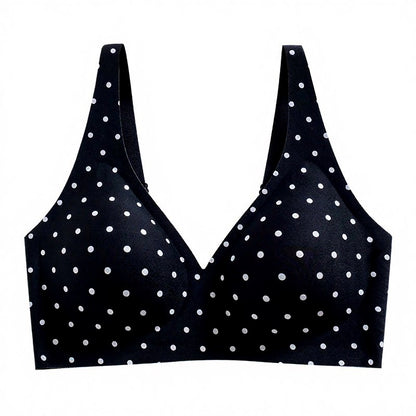Kabelloser BH mit Polka-Dot- und Leopardenmuster - Schwarz - 3XL - image 10
