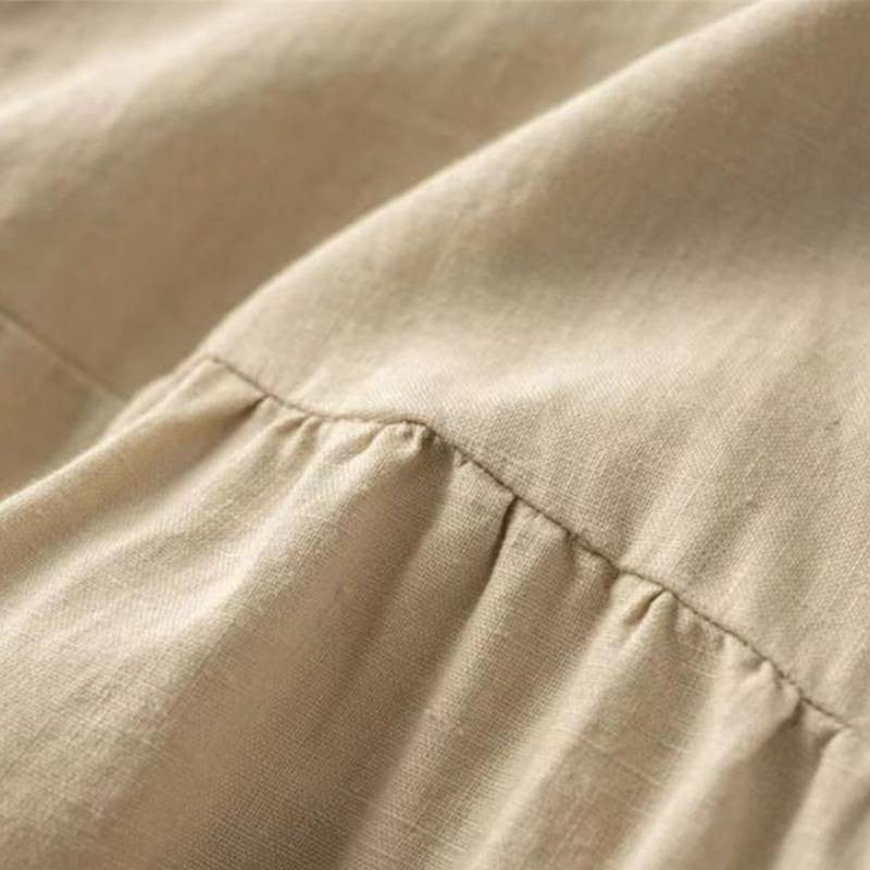 Midikleid aus Baumwollleinen mit Taschen - image 6