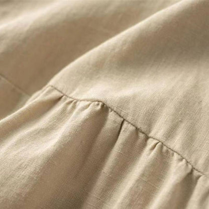 Midikleid aus Baumwollleinen mit Taschen - image 6