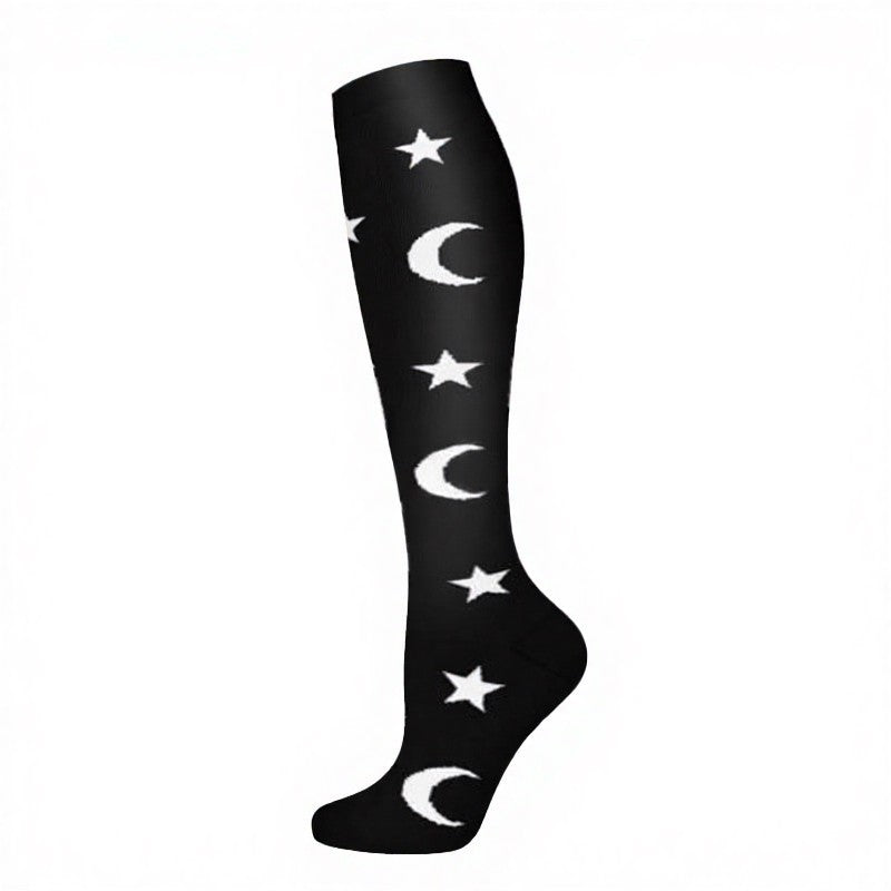 Stern-, Mond- und Blumen-Kompressionsstrümpfe (3 Paar) - Stern - S/M - image 6