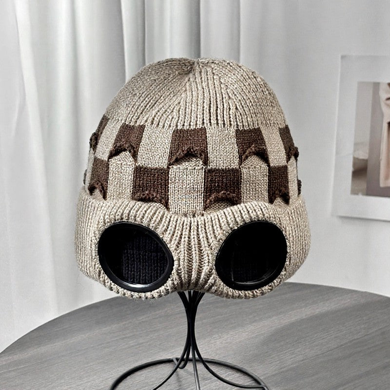 Gerippte Skibrillenmütze - Khaki - Einheitsgröße - image 2