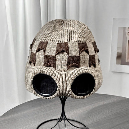 Gerippte Skibrillenmütze - Khaki - Einheitsgröße - image 2