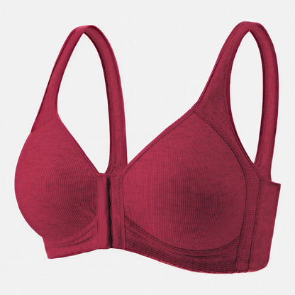 Kabelloser BH mit Frontverschluss für optimalen Halt im Alltag - Rot - 2XL - image 10
