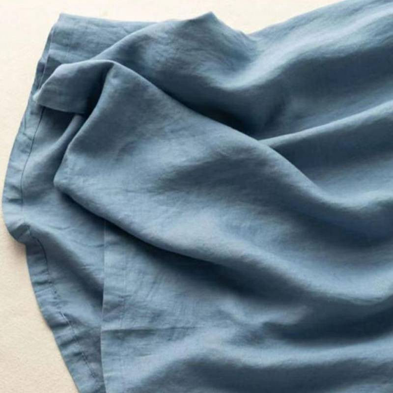 Midikleid aus Baumwollleinen mit Taschen - image 5