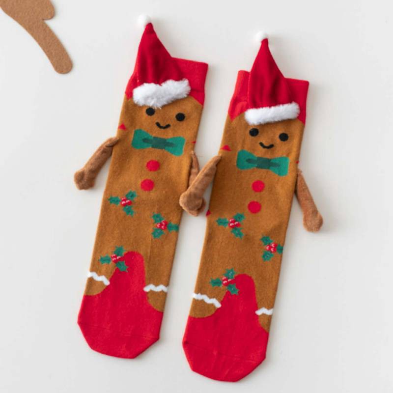 Strickhand mit Weihnachtsbaummotiv hält Viertelsocken - C - EU36-42 (US3-8,5) - image 4