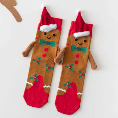 Strickhand mit Weihnachtsbaummotiv hält Viertelsocken - C - EU36-42 (US3-8,5) - image 4
