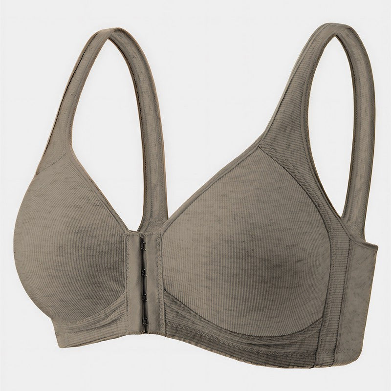 Kabelloser BH mit Frontverschluss für optimalen Halt im Alltag - Kaffee - 2XL - image 8