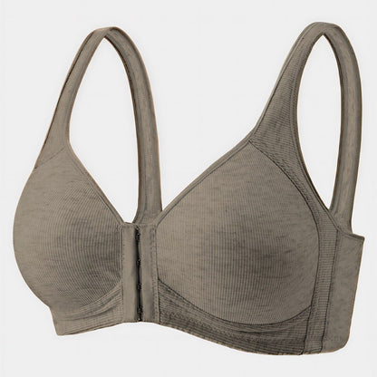 Kabelloser BH mit Frontverschluss für optimalen Halt im Alltag - Kaffee - 2XL - image 8
