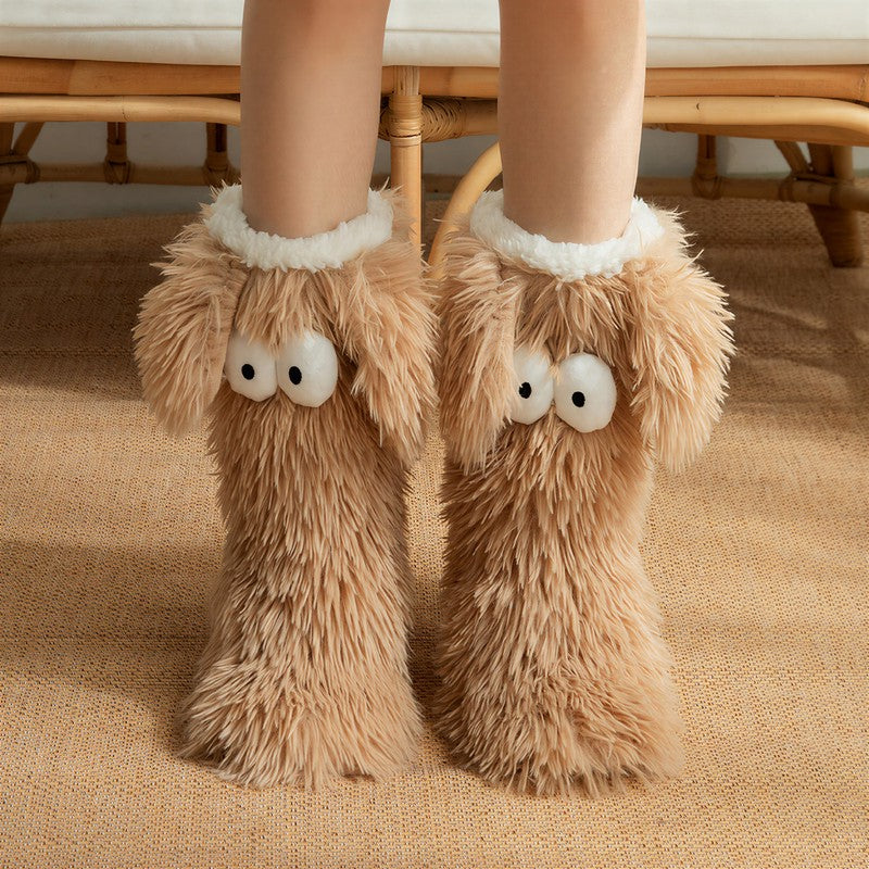 Hausschuhe mit Cartoon-Augen - Khaki - EU37-45 (US4-11) - image 5