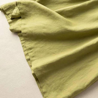 Midikleid aus Baumwollleinen mit Taschen - image 4
