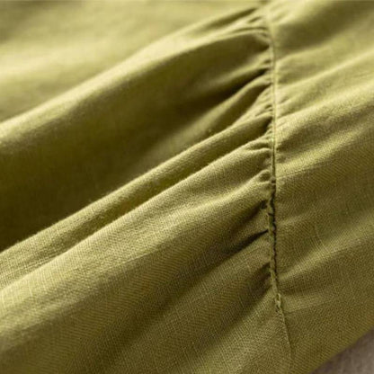 Midikleid aus Baumwollleinen mit Taschen - image 3