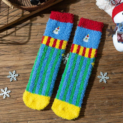 Festliche, flauschige Karosocken (6 Paar) - image 2