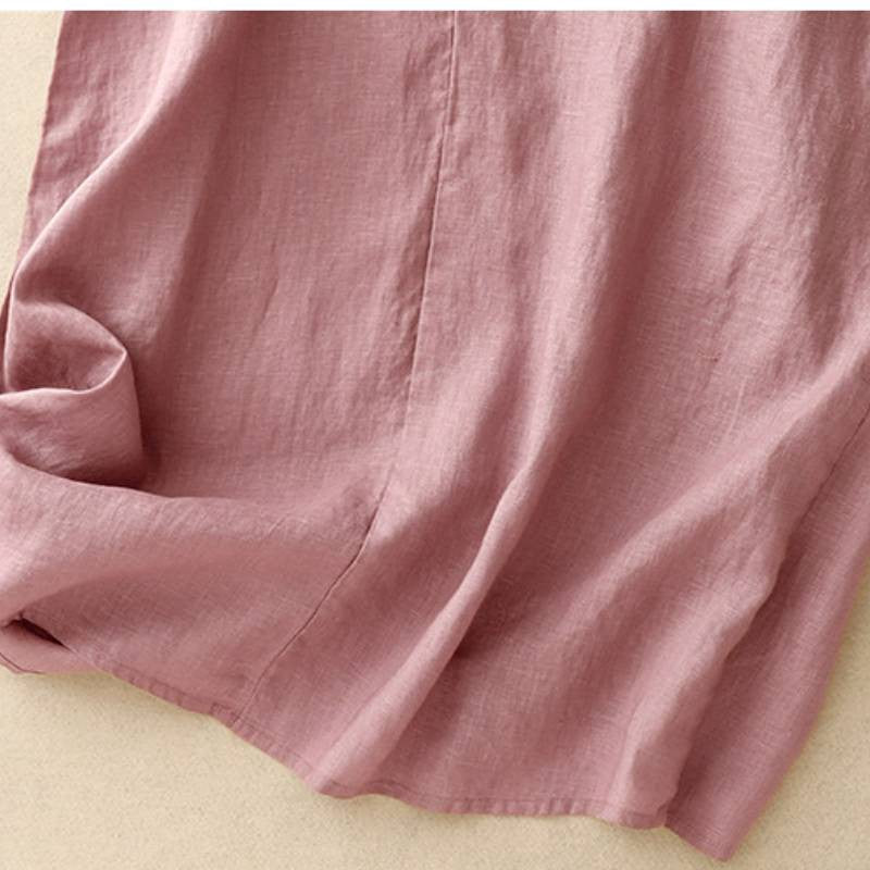 Lässiges ärmelloses Baumwoll-Midikleid - image 15