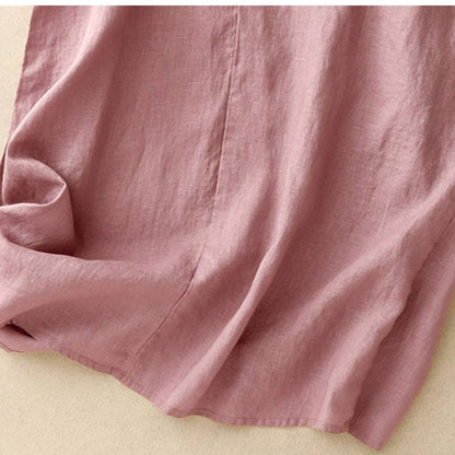 Lässiges ärmelloses Baumwoll-Midikleid - image 15
