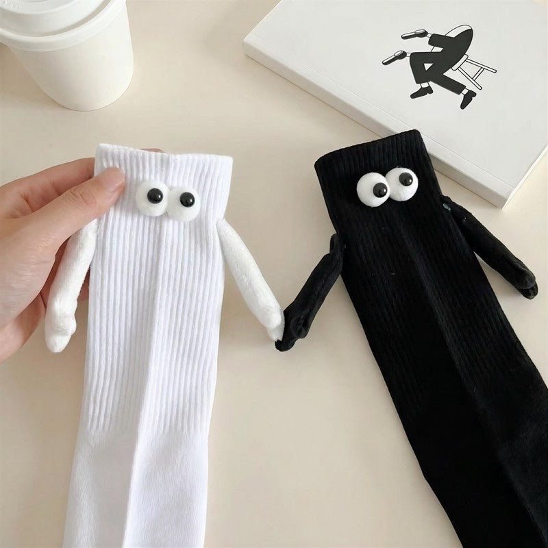 Verspielte 3D-Augen-Magnethand-Socken mit Vierteldollar-Motiv (2 Paar) - image 2