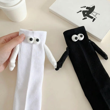 Verspielte 3D-Augen-Magnethand-Socken mit Vierteldollar-Motiv (2 Paar) - image 2