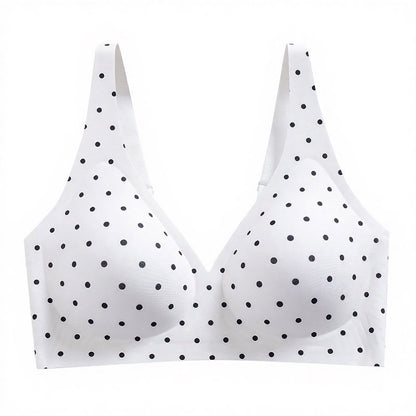 Kabelloser BH mit Polka-Dot- und Leopardenmuster - Weiß - 3XL - image 11