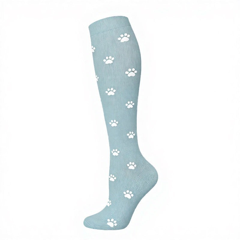 Verspielte Kompressionsstrümpfe mit Katzen- und Hundemotiven (5 Paar) - Blau - S/M - image 6