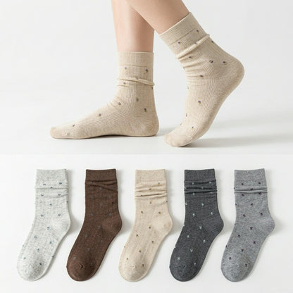 Lässige Socken aus Baumwollmischgewebe (5 Paar) - Mehrfarbig - EU35-40 (US2-7) - image 0