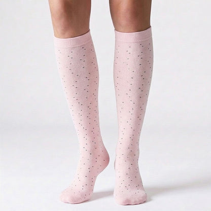 Kompressionsstrümpfe mit Polka-Dot-Blumenmuster (4 Paar) - image 1